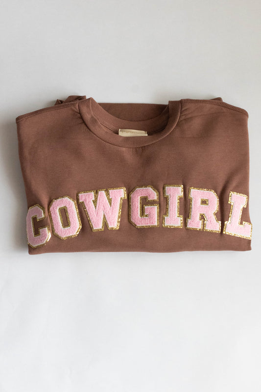 Cowgirl Chenille Patch Crewneck