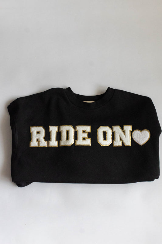 Ride On Chenille Patch Crewneck