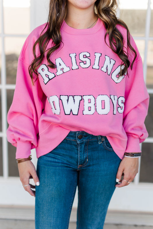 Raising Cowboys Pink Pullover